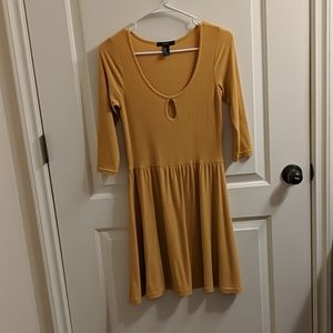 Synched canary yellow dress